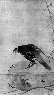 Crow on a Rock, probably 19th century. Creator: After Sesson Sh?kei (ca. 1504-ca. 1589).