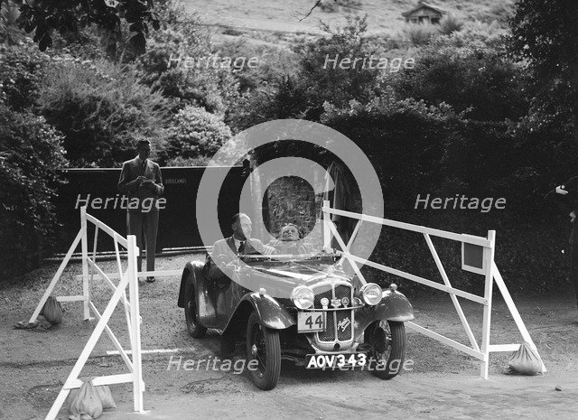 Austin 7 of JG Orford, winner of a premier award at the MCC Torquay Rally, July 1937. Artist: Bill Brunell.