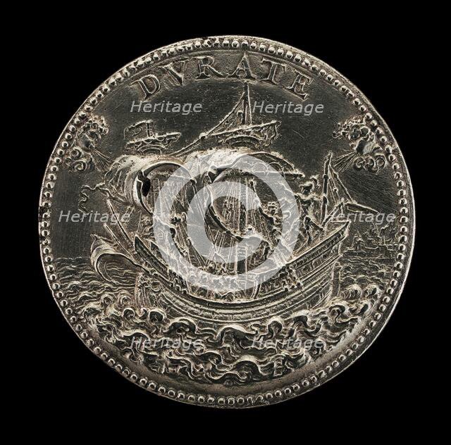 Ship at Sea [reverse]. Creator: Giovanni Vincenzo Melone.