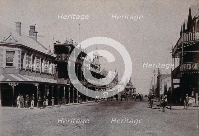 South Africa: Pritchard Street in Johannesburg, 1896. Creator: Barnett.