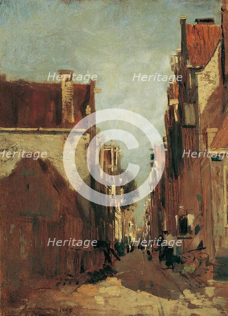 Street in Amsterdam, 1875. Creator: Tina Blau.