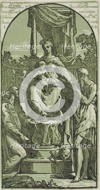 Madonna and Child Enthroned, St. Jerome and St. Francis, n.d. Creator: Anton Maria Zanetti.