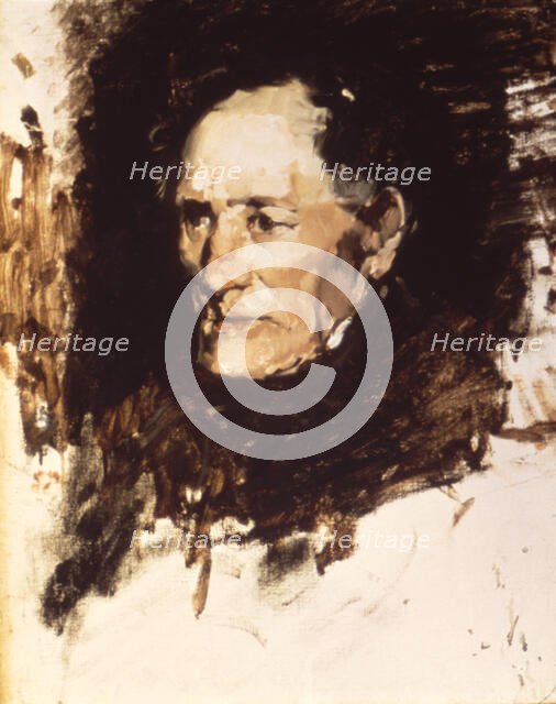 Head of an Old Man, ca. 1877-1879. Creator: Frank Duveneck.