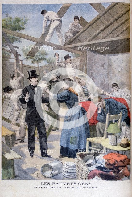 The Expulsion of the Poor from the Slums, 1895. Artist: Oswaldo Tofani