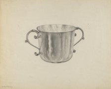 Silver Caudle Cup, c. 1938. Creator: Aaron Fastovsky.