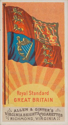 Royal Standard, Great Britain, from Flags of All Nations, Series 1 (N9) for Allen & Ginter..., 1887. Creator: Allen & Ginter.