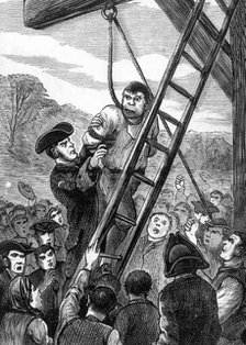 Sweeney Todd at the scaffold, c1880.  Creator: Unknown.