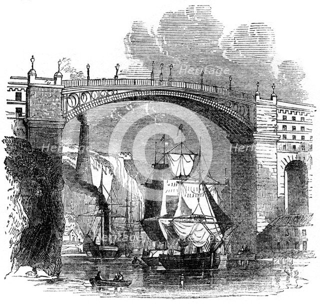 Iron bridge at Sunderland, 1886. Artist: Unknown