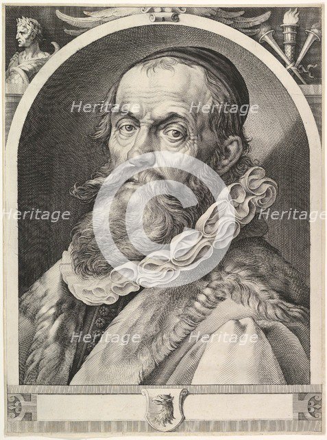 Portrait of Hendrick Goltzius, pub. 1617. Creator: Dutch School (17th Century).