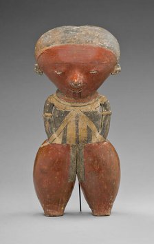 Polychrome Standing Figure with Exaggerated Head and Hips, A.D. 1/300. Creator: Unknown.