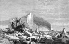 "Sealers Crushed by Icebergs", from the picture by W. Bradford, 1872. Creator: Unknown.