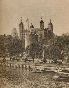 'London's Oldest and Newest Public Buildings from Tower Bridge', c1935. Creator: Unknown.