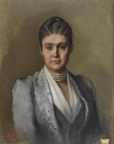 Portrait of Duchess Maria Theresa of Württemberg, Archduchess of Austria (1845-1927). Creator: Biasini, Mari (1866-1937).