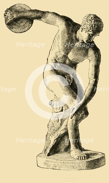 'Greek Athlete Throwing the Discus', 1890.   Creator: Unknown.