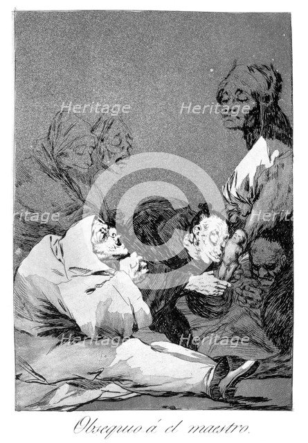 'A gift for the master', 1799. Artist: Francisco Goya