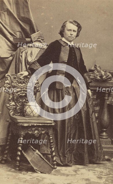 Portrait of Rosa Bonheur (1822-1899), Early 1860s. Creator: Disdéri, André Adolphe-Eugène (1819-1889).