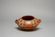 Handled Bowl with Panels of Geometric Motifs, c. A.D. 500/700. Creator: Unknown.
