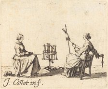 The Winder and the Spinner, c. 1623. Creator: Jacques Callot.