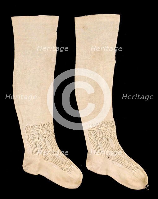 Stockings, American, 1860-70. Creator: Unknown.