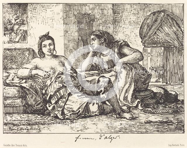 Femmes d'Alger, 1833. Creator: Eugene Delacroix.