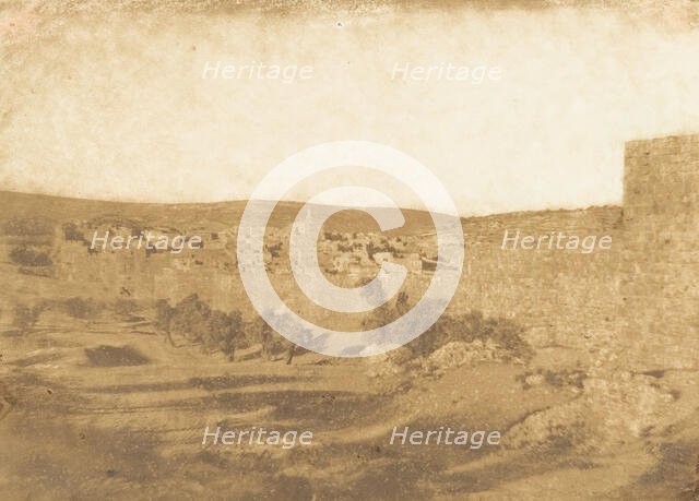 Vue prise au Nord-Ouest de Jérusalem, August 1850. Creator: Maxime du Camp.
