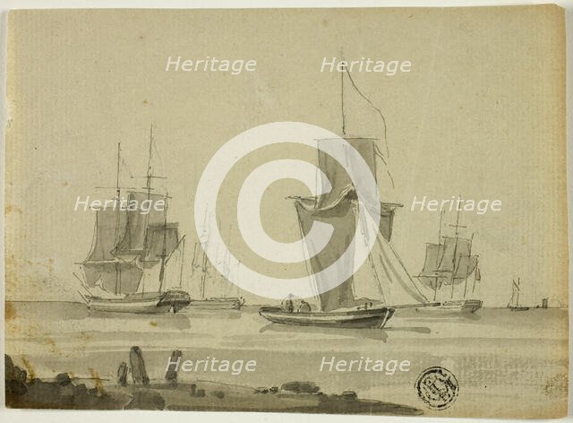 Boats at Sea, c.1800. Creator: Unknown.