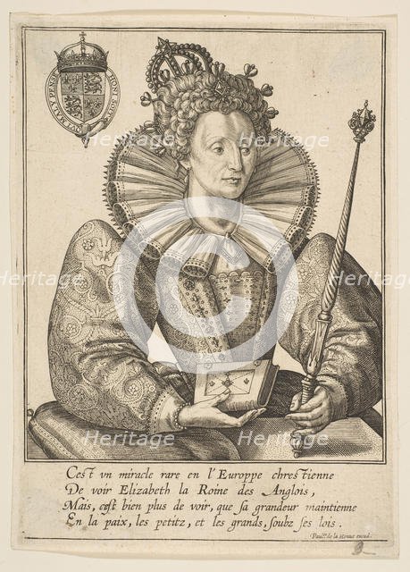 Queen Elizabeth I of England, late 16th-early 17th century. Creator: Attributed to Frans Huys (Netherlandish, 1522-1562).