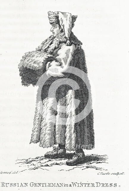 Russian Gentleman in a Winter Dress, 1802.  Creator: Louis Charles Ruotte.