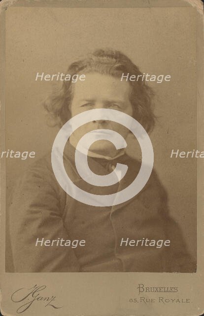Portrait of the composer Anton Rubinstein (1829-1894), ca 1860. Creator: Photo studio J. Ganz, Bruxelles  .