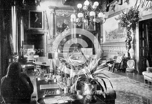 A salon, Sandringham House, Norfolk, 1910. Artist: Unknown