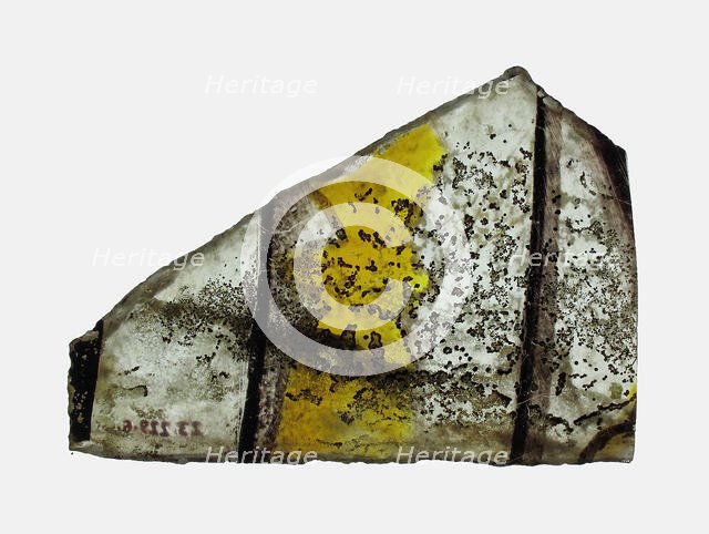 Glass Fragment, French, 15th century. Creator: Unknown.