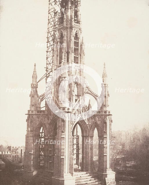 Scott Monument before Completion, Edinburgh, 1844. Creator: William Henry Fox Talbot.