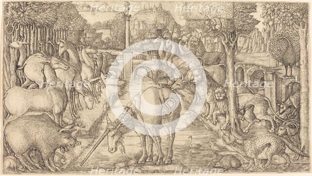 The Unicorn Purifies the Water with Its Horn, probably c. 1555/1561. Creator: Jean Duvet.