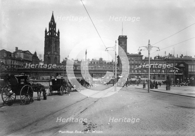 Pierhead, Liverpool, 1890-1910. Artist: Unknown