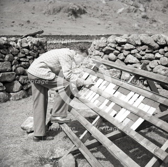 Paint testing, Seathwaite, Lake District, c1955. Creator: Arthur Charles Kirby Ware.