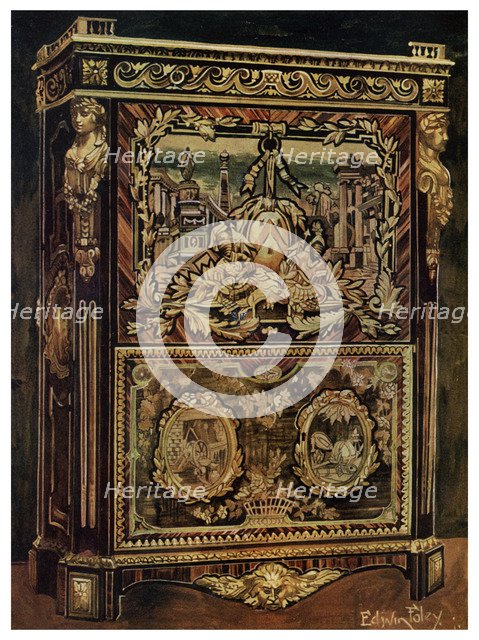 Upright secretaire, 1911-1912.Artist: Edwin Foley