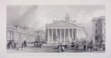 Bank of England, Threadneedle Street, London, c1850. Artist: Thomas Abiel Prior
