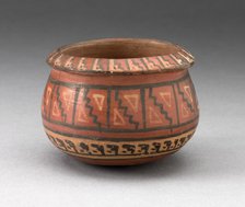 Miniature Bowl with Geometric Textile-Like Pattern, A.D. 1450/1532. Creator: Unknown.