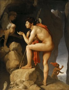 Oedipus and the Sphinx. Artist: Ingres, Jean Auguste Dominique (1780-1867)