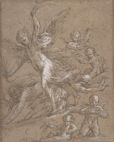 Angels and Putti, 17th century. Creator: Anon.