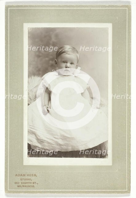 Hugo Tscharuack (in white christening dress), July 17, 1896. Creator: Adam Heeb.