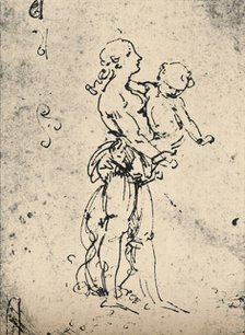 A Woman Carrying a Child', c1481 (1945). Artist: Leonardo da Vinci.