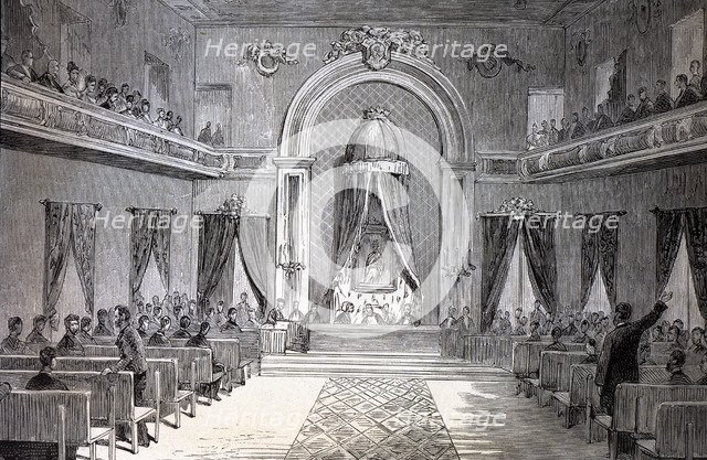 Session of the General Meetings of Biscay for the first time held in the auditorium of the Instit…