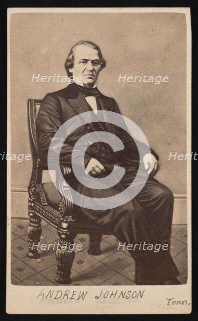 Portrait of Andrew Johnson (1808-1875), Between 1864 and 1866. Creator: Philadelphia Photographic Company.