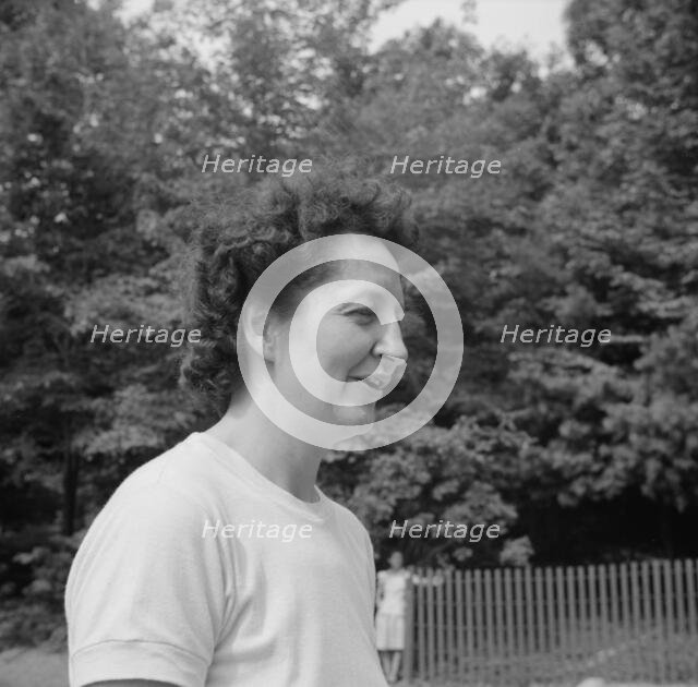 Mrs. Janet P. Murray, Director of Ellen Marvin and Gaylord White Camps, Arden, New York, 1943. Creator: Gordon Parks.