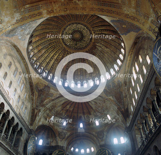Interior of the church of St Sophia, 6th century. Artist: Unknown