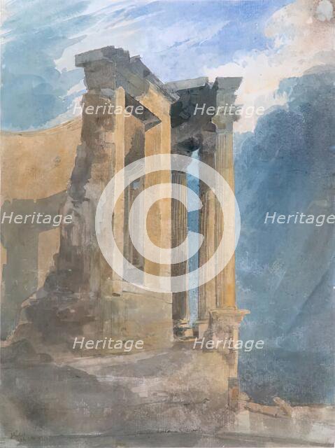 Temple of Vesta at Tivoli, 1824. Creator: James William Giles.