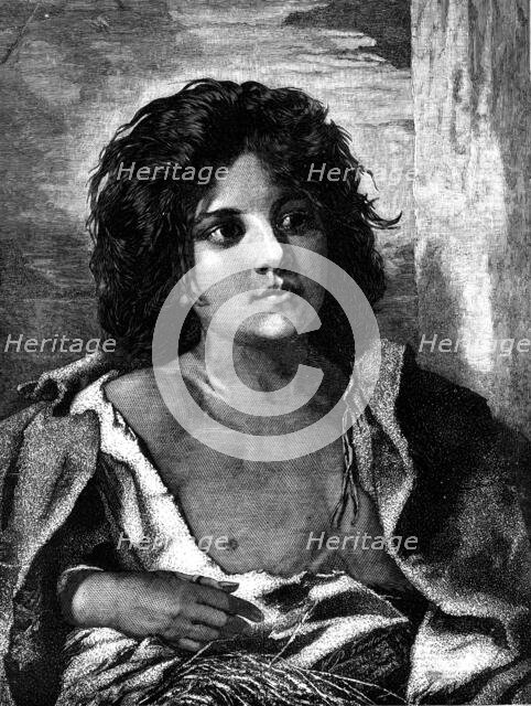 "A Gipsy," by Richter, 1874. Creator: Unknown.