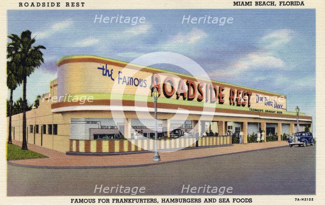 Roadside Rest, Miami Beach, Florida, USA, 1937. Artist: Unknown