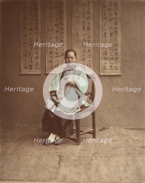 Fille de Shanghai, 1870s. Creator: Baron Raimund von Stillfried.